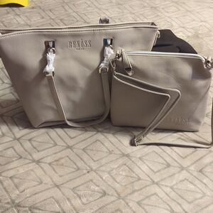 light grey Benoss Milan Women's 2 pc Bag Set